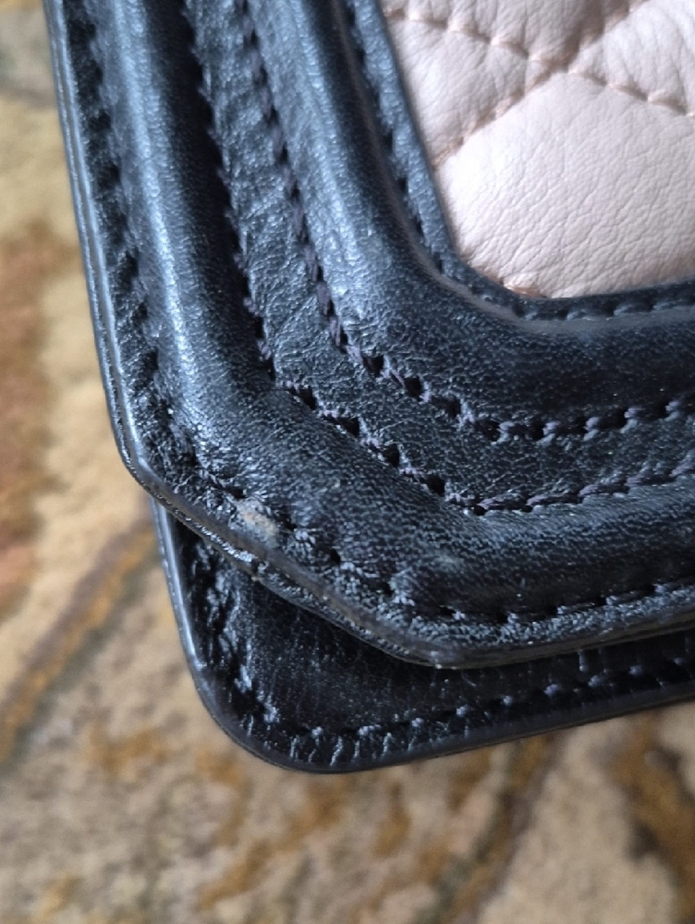 Rebecca Minkoff Black and Light Pink Quilted Crossbody Bag - Picture 4 of 5